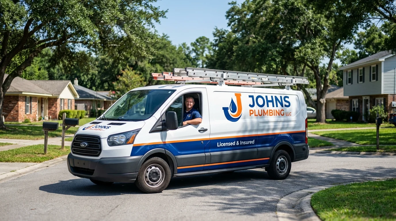 Johns Plumbing LLC service van in Saint Johnsville, NY